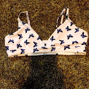 blu butterfly bikini top